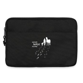 Hund Pferd Reiter - Never walk alone - gemeinsam - Laptoptasche 13" - Schwarz - Vorne