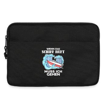 Boote Motorboot Kapitän Boot Seefahrt Geschenk - Laptoptasche 13" - Schwarz - Vorne