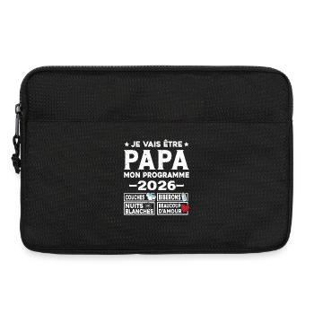 Je vais être papa mon programme en 2026 - Sacoche pour ordinateur portable 13 pouces - noir - Devant