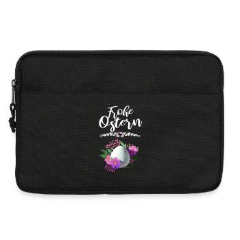 Frohe Ostern Osterei Floral - Laptoptasche 13" - Schwarz - Vorne
