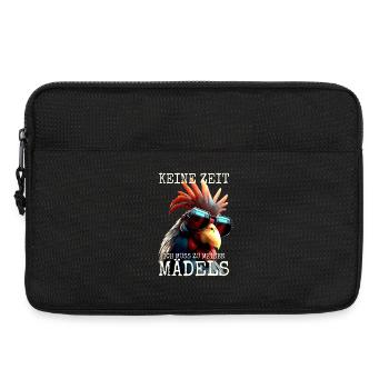 Hühner Keine Zeit Ich Muss Zu Meinen Mädels Hahn - Laptoptasche 13" - Schwarz - Vorne