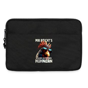 Hühner Mir Reichts Ich Geh Zu Meinen Hühnern Hahn - Laptoptasche 13" - Schwarz - Vorne