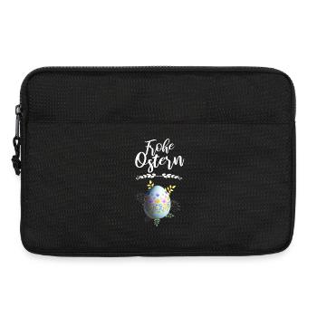 Frohe Ostern Blumen Osterei - Laptoptasche 13" - Schwarz - Vorne