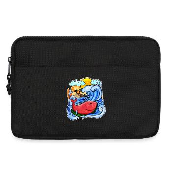 Baleine pastèque - Sacoche pour ordinateur portable 13 pouces - noir - Devant