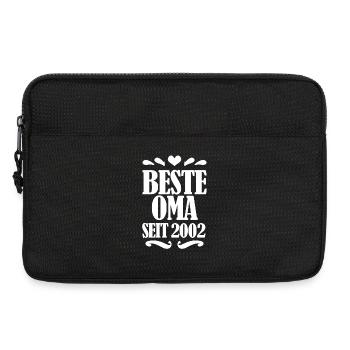 Beste Oma seit 2002 - Oma Geschenk - Laptoptasche 13" - Schwarz - Vorne