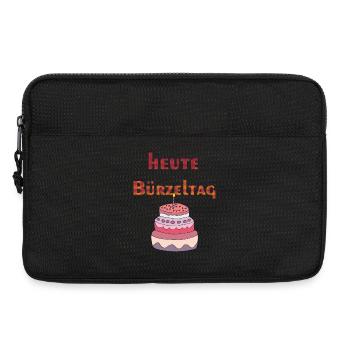 heute bürzeltag - Laptoptasche 13" - Schwarz - Vorne