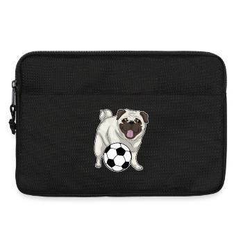 Pug Soccer Player Soccer - Sacoche pour ordinateur portable 13 pouces - noir - Devant
