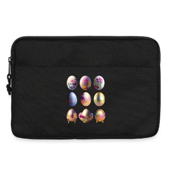 Bunte Ostereier Sticker Set - Laptoptasche 13" - Schwarz - Vorne