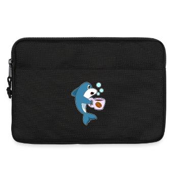 Delfin coffee cup - Laptop bag 13" - black - Front