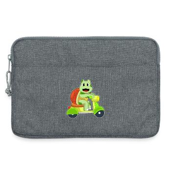 Turtle Scooter - Laptop bag 13" - heather grey - Front