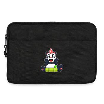 Panda Geburtstag Partyhut - Laptoptasche 13" - Schwarz - Vorne