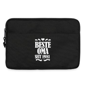 Beste Oma seit 1981 - Oma Geschenk - Laptoptasche 13" - Schwarz - Vorne