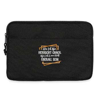 Wo ich bin ist Chaos ich kann nicht überall sein - Laptoptasche 13" - Schwarz - Vorne