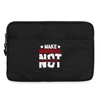Make memories not dreams-Erinnerungen statt Träume - Laptoptasche 13" - Schwarz - Vorne