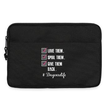 Fournisseur de services de garde Love Enseignante en garderie - Sacoche pour ordinateur portable 13 pouces - noir - Devant
