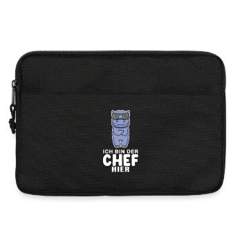 cooles Nilpferd Chef Spruch - Laptoptasche 13" - Schwarz - Vorne