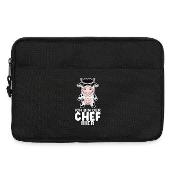 coole Kuh Chef Spruch - Laptoptasche 13" - Schwarz - Vorne