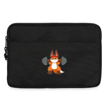 Fox Bodybuilder Barbell Bodybuilding - Laptop bag 13" - black - Front