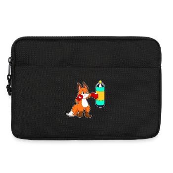 Fuchs Boxer Boxsack Boxen - Laptoptasche 13" - Schwarz - Vorne