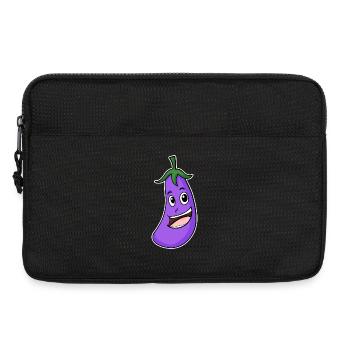 Motif aubergine - Sacoche pour ordinateur portable 13 pouces - noir - Devant