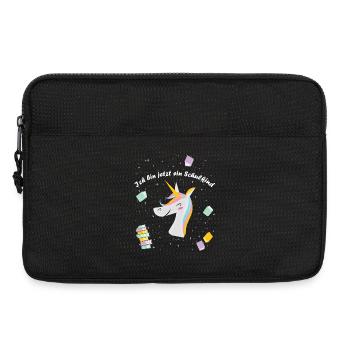 Schulkind Schulstart Einhorn Einschulung 2023 - Laptoptasche 13" - Schwarz - Vorne