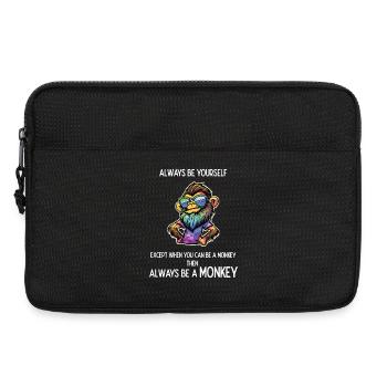 Always Be a Monkey - Laptop bag 13" - black - Front