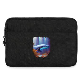 Surrealism Art Whale in the Forest - Laptop bag 13" - black - Front