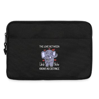 Onkel und Nichte Liebe Elefant Geschenk - Laptoptasche 13" - Schwarz - Vorne