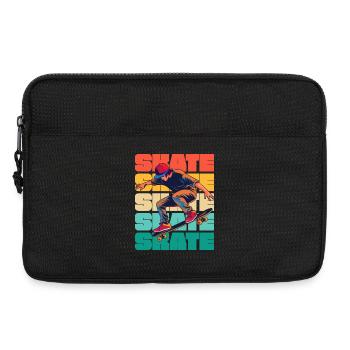 Skateboarding Cool Skater Boy Bunt - Laptoptasche 13" - Schwarz - Vorne