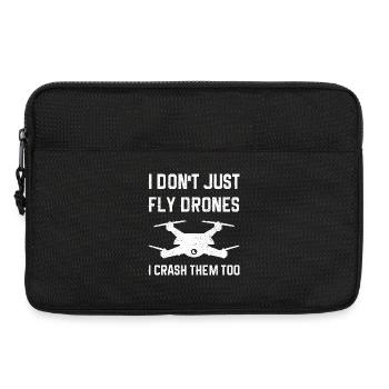 Ich fliege nicht nur Drohnen, ich bringe sie auch zum Absturz - Laptoptasche 13" - Schwarz - Vorne