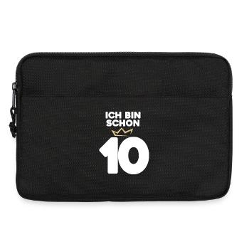 10. Geburtstag Geschenk - 10 Jahre mit Krone - Laptoptasche 13" - Schwarz - Vorne