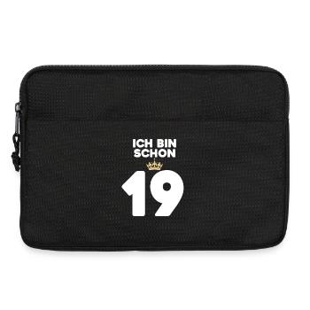 19. Geburtstag Geschenk - 19 Jahre mit Krone - Laptoptasche 13" - Schwarz - Vorne