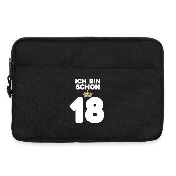 18. Geburtstag Geschenk - 18 Jahre mit Krone - Laptoptasche 13" - Schwarz - Vorne