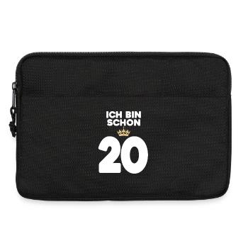 20. Geburtstag Geschenk - 20 Jahre mit Krone - Laptoptasche 13" - Schwarz - Vorne