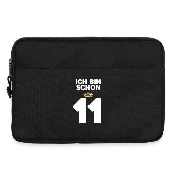 11. Geburtstag Geschenk - 11 Jahre mit Krone - Laptoptasche 13" - Schwarz - Vorne