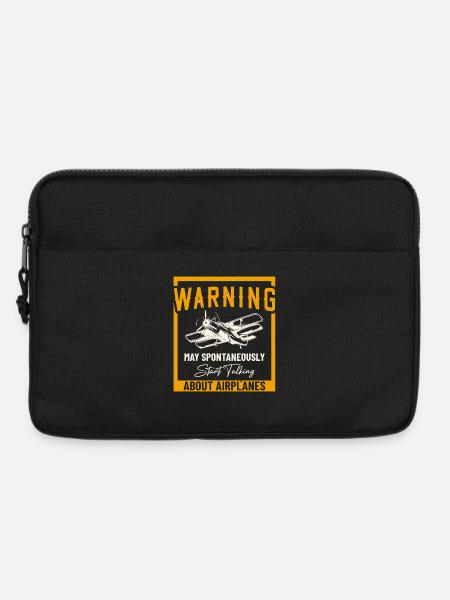 Kann spontan anfangen, über Flugzeuge zu sprechen - Laptoptasche 13" - Schwarz