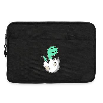 Dinosaur Egg Dino Baby Motif - Laptop bag 13" - black - Front