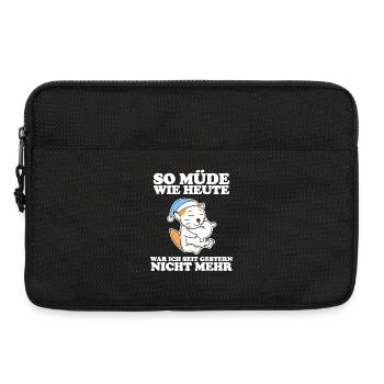 Müde Spruch lustig Schlafen - Selkirk Rex - Laptoptasche 13" - Schwarz - Vorne