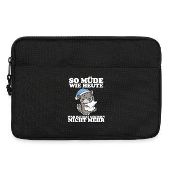 Müde Spruch lustig Schlafen - Sibirische Katze - Laptoptasche 13" - Schwarz - Vorne