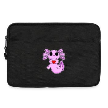 Axolotl Heart Love - Heart Motif - Sacoche pour ordinateur portable 13 pouces - noir - Devant