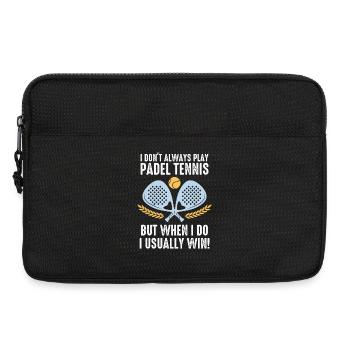 Padel Ich spiele nicht immer Padel-Tennis - Laptoptasche 13" - Schwarz - Vorne