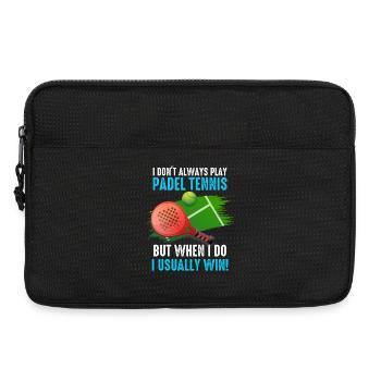 Padel Ich spiele nicht immer Padel-Tennis - Laptoptasche 13" - Schwarz - Vorne