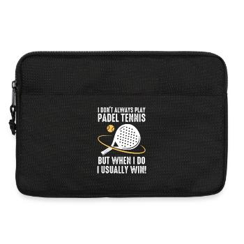 Padel Ich spiele nicht immer Padel Tennis - Laptoptasche 13" - Schwarz - Vorne