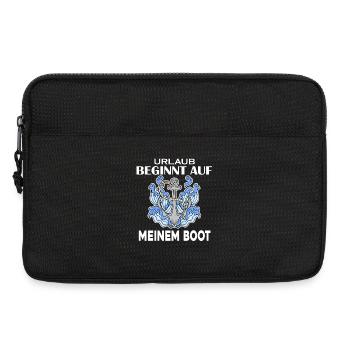 Urlaub Boot - Laptoptasche 13" - Schwarz - Vorne