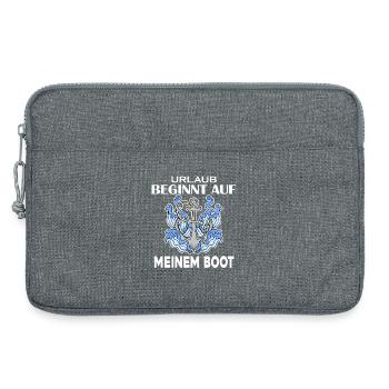 Urlaub Boot - Laptoptasche 13" - Grau meliert - Vorne
