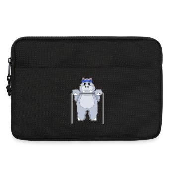 Hippopotamus Bodybuilders Tractions Culturisme - Sacoche pour ordinateur portable 13 pouces - noir - Devant