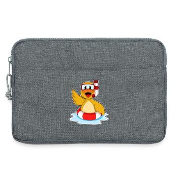 Natation de canards Ring Été - Sacoche pour ordinateur portable 13 pouces - gris chiné - Devant
