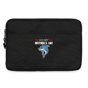 Fête des Mères - Premier cadeau de la fête des Mères - Sacoche pour ordinateur portable 13 pouces - noir - Devant
