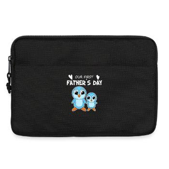 Father's Day motif - first Father's Day gift - Laptop bag 13" - black - Front
