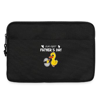 Father's Day motif - first Father's Day gift - Laptop bag 13" - black - Front